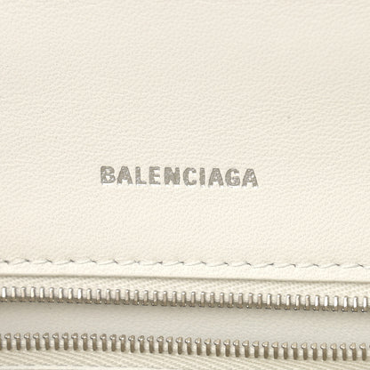 Balenciaga Grained Calfskin Small Hourglass Top Handle Bag White 10 of 10