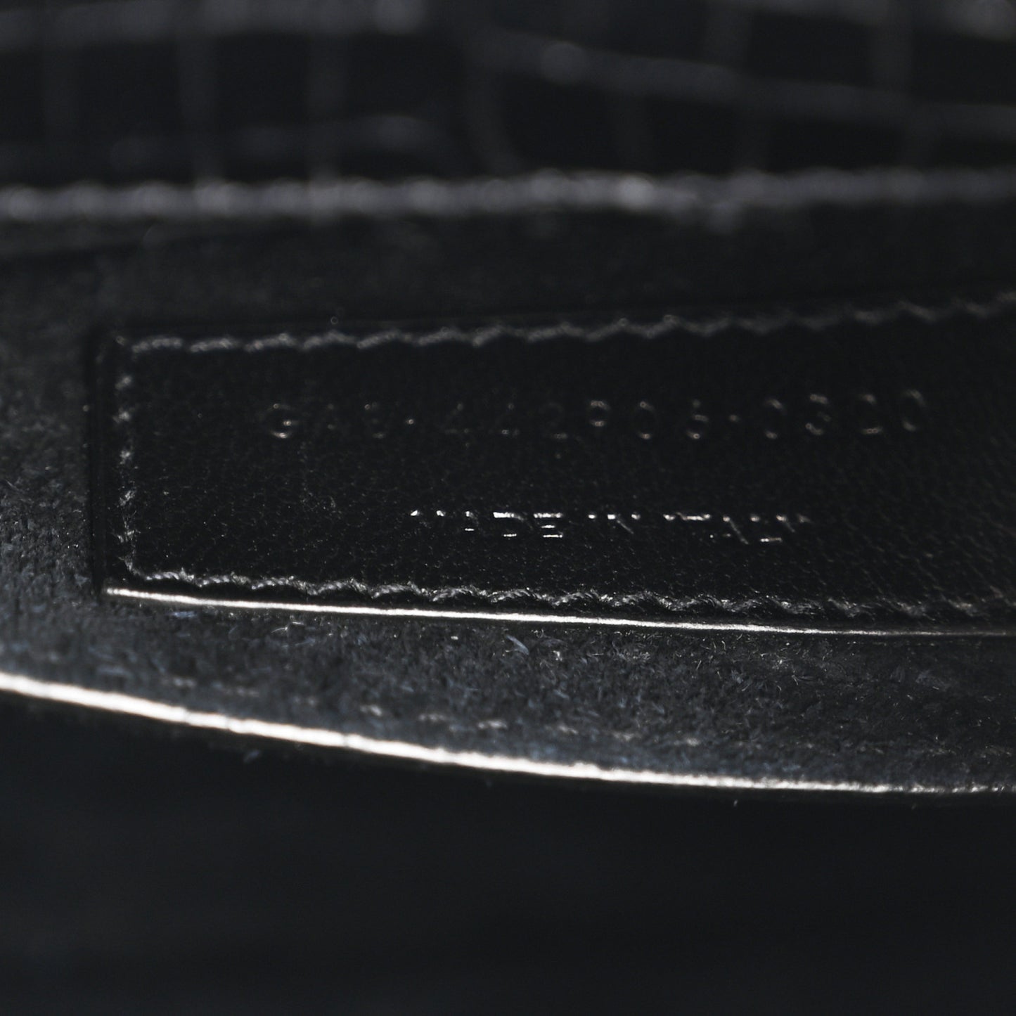 Calfskin Crocodile Embossed Medium Monogram Sunset Black