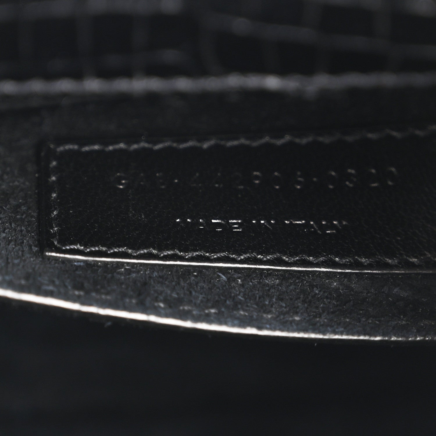 Saint Laurent Calfskin Crocodile Embossed Medium Monogram Sunset Black 7 of 12
