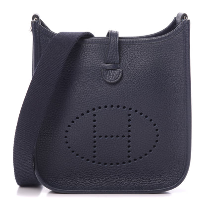 Hermes Taurillon Clemence Amazone Evelyne TPM Bleu Nuit Bleu Indigo 1 of 11