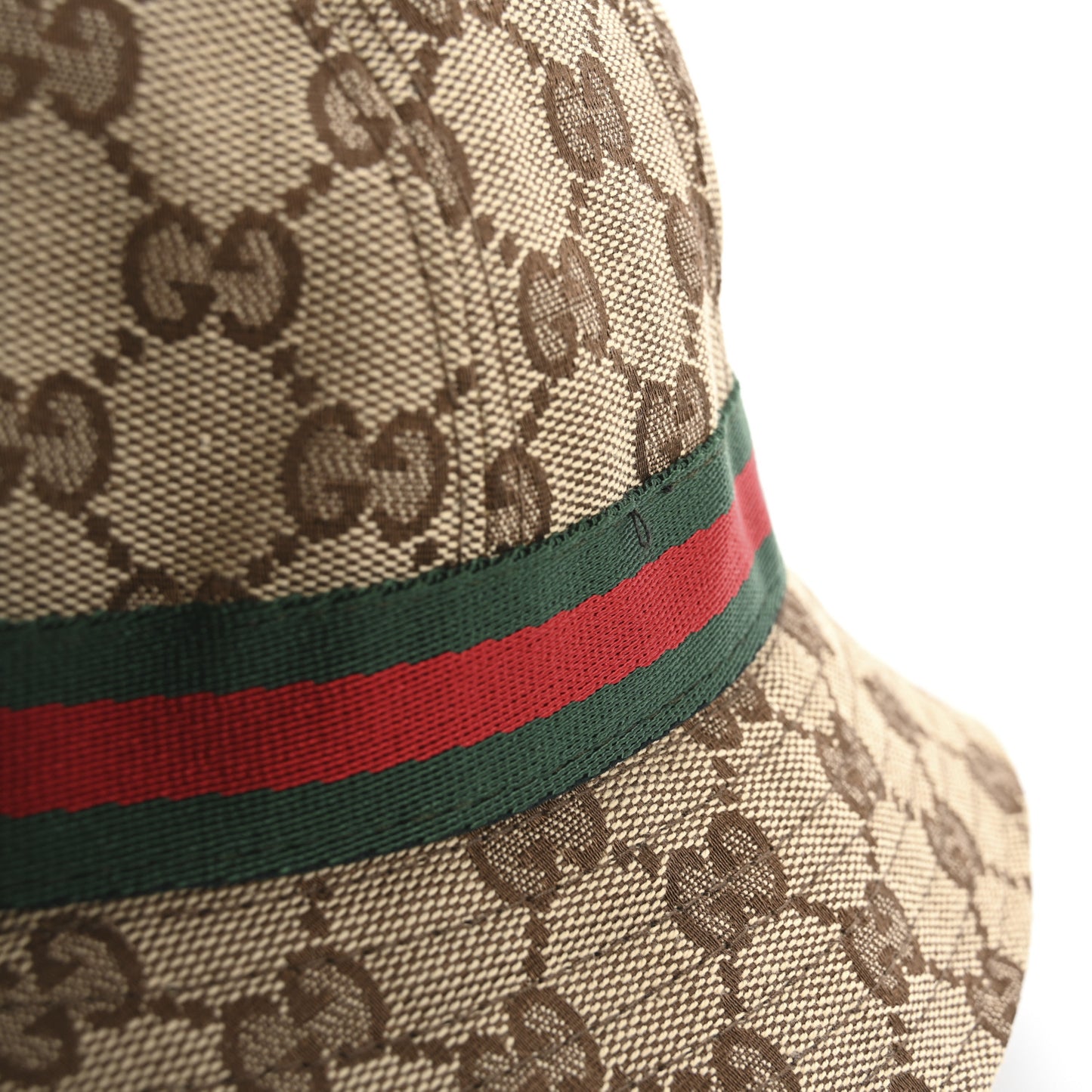 Monogram Web Bucket Hat L Brown Brown