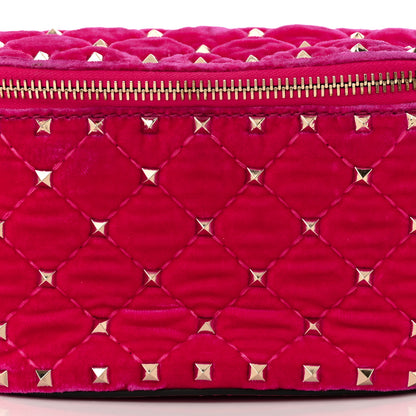 Valentino Garavani Velvet Rockstud Spike Belt Bag 85 Disco Pink 7 of 10
