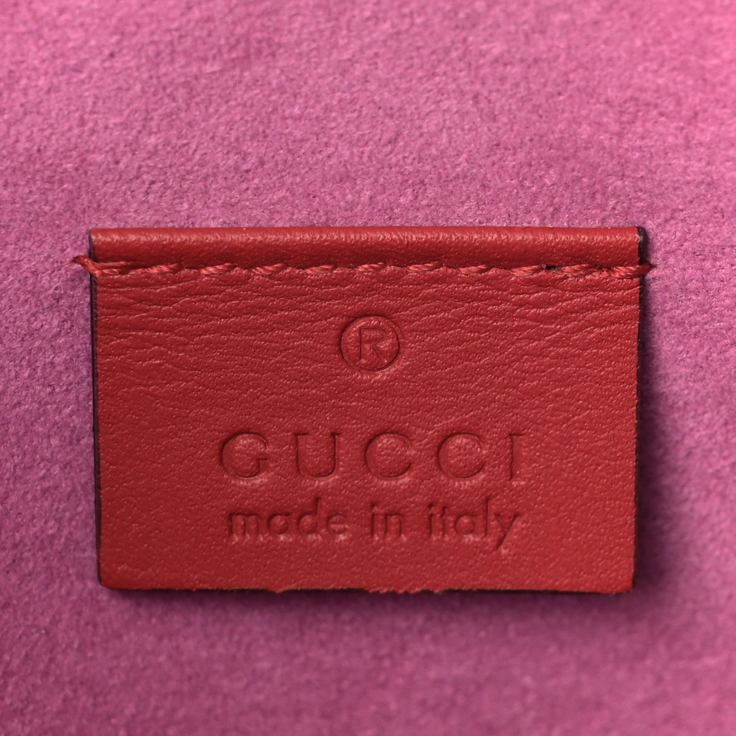 Gucci GG Supreme Monogram Bosco Patch Zip Pouch Beige Malva Hibiscus Red 6 of 8