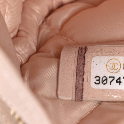 Chanel Caviar Quilted Small Curvy Pouch Cosmetic Case Light Pink 9 of 10