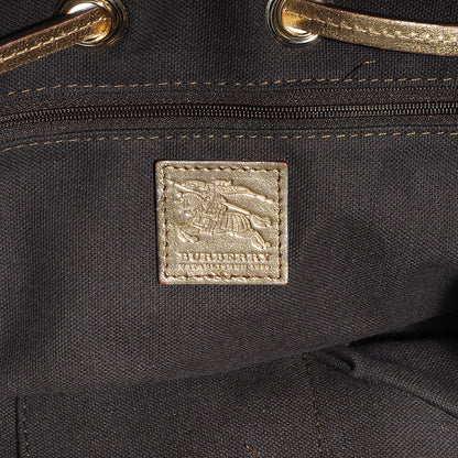 Burberry Haymarket Check Woven Drawstring Claudia Bag 6 of 8