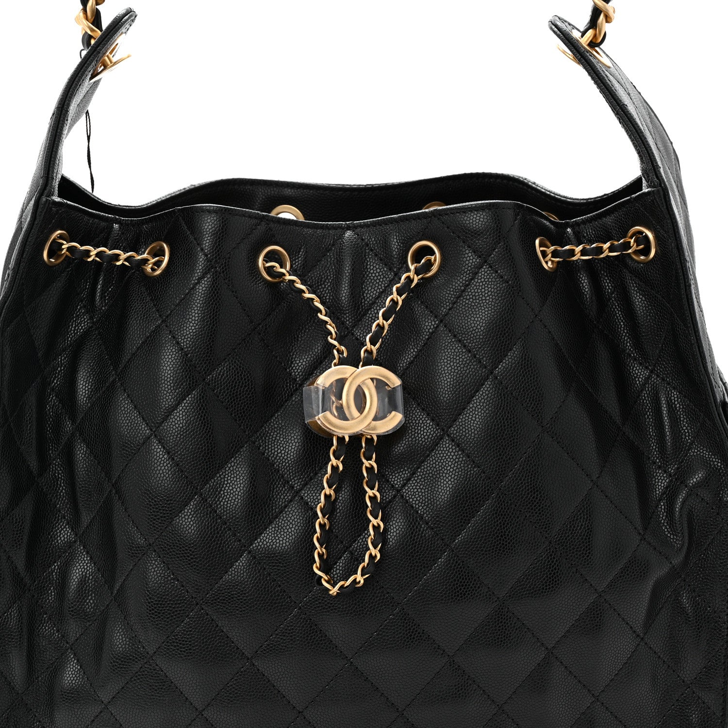 Chanel Caviar Quilted Medium Chanel 25 Handbag Black 9 of 12