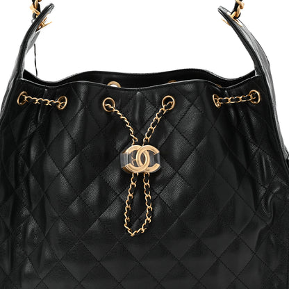 Chanel Caviar Quilted Medium Chanel 25 Handbag Black 9 of 12