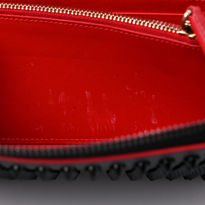 Christian Louboutin Calfskin Panettone Spiked Zip Around Wallet Black 9 of 13