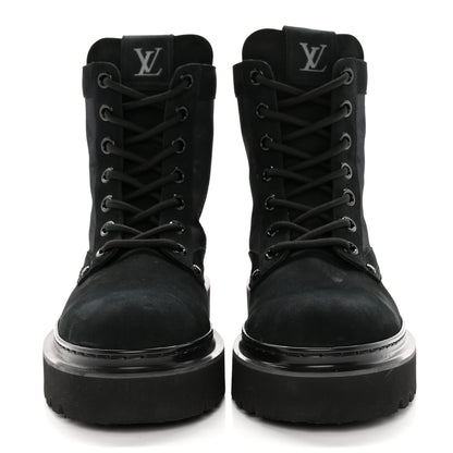 Louis Vuitton Suede Monogram Mens Flat Ranger Boots 9 2 of 14