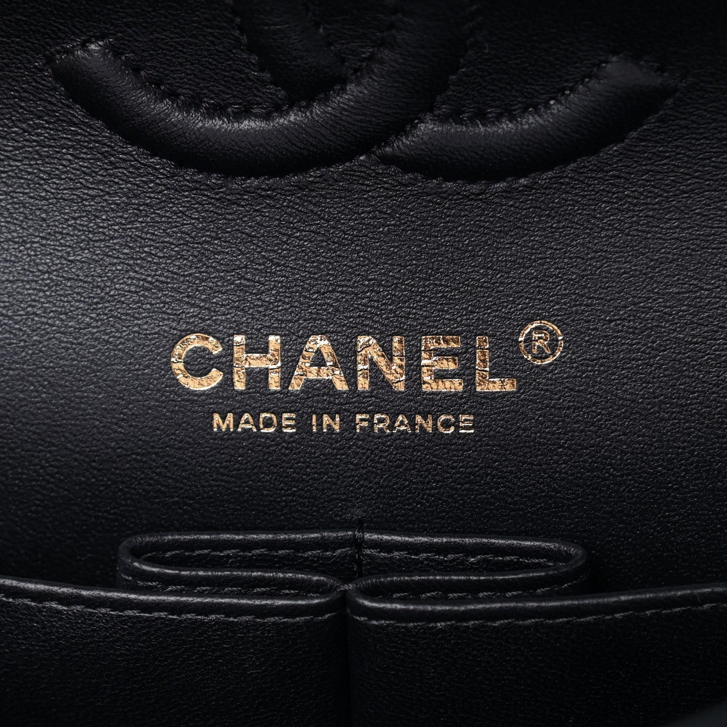 Lambskin Quilted Small Double Flap Black