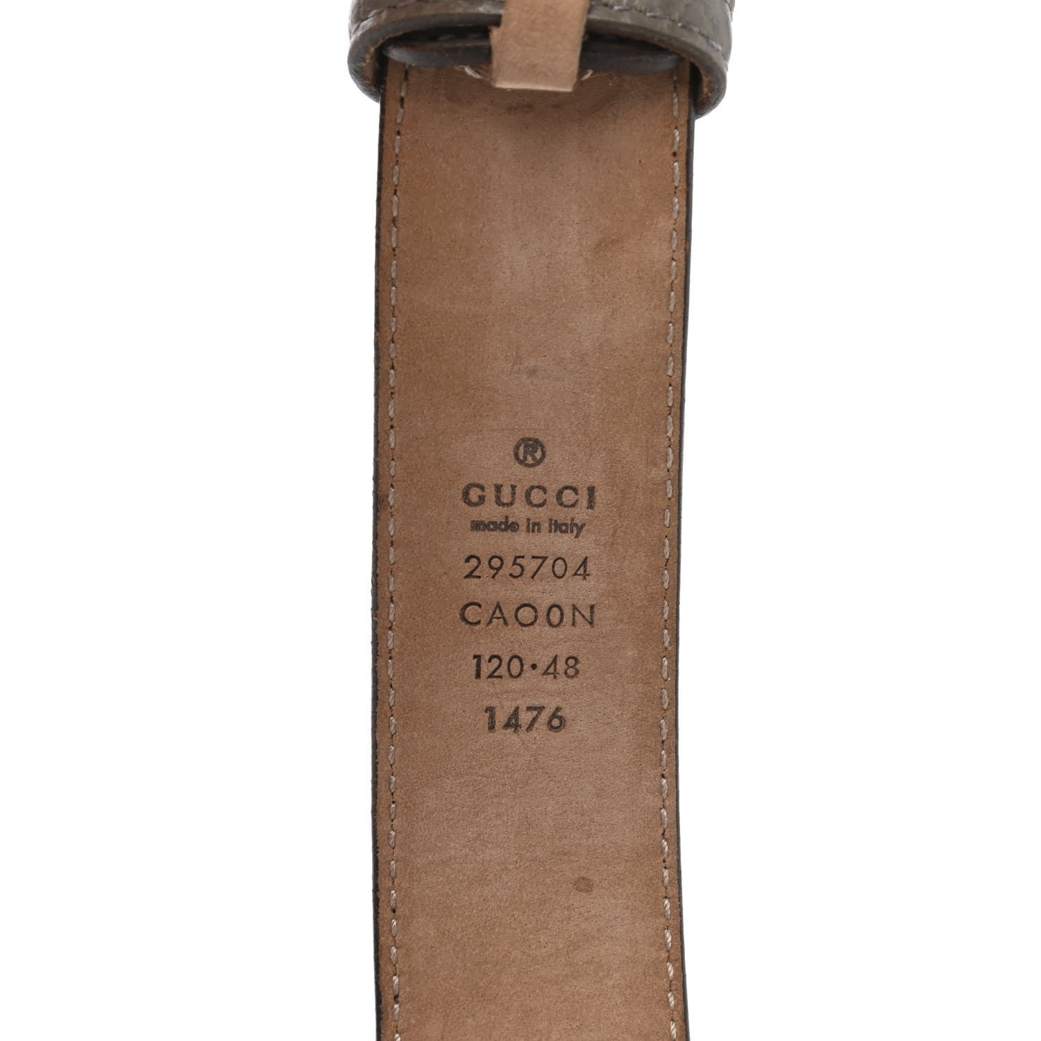 Gucci Calfskin Interlocking G Belt 120 48 Grey 3 of 6