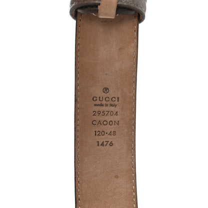 Gucci Calfskin Interlocking G Belt 120 48 Grey 3 of 6