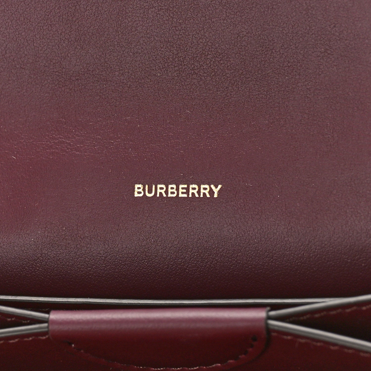 Burberry Calfskin Logo Hazelmere Wallet With Detachable Strap Deep Maroon 7 of 9