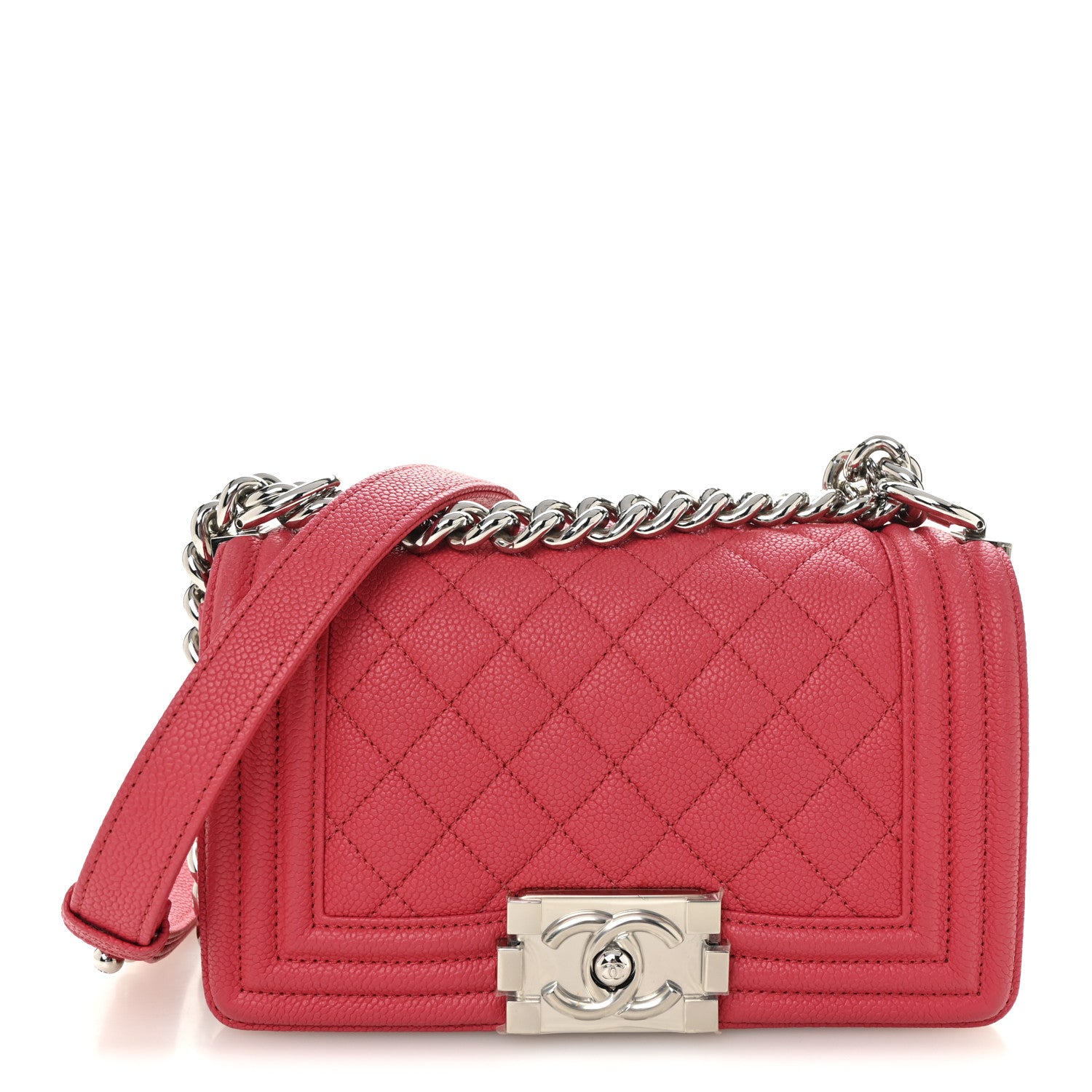 Chanel Caviar Quilted Small Boy Flap Red 1 of 11