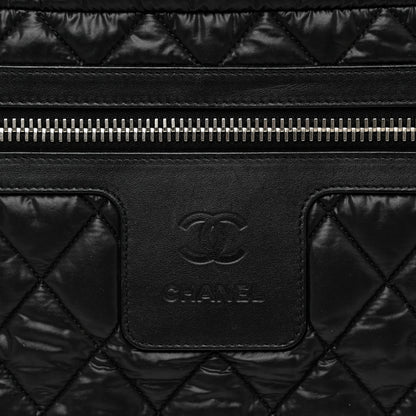Chanel Nylon Quilted Large Coco Cocoon Tote Black 8 of 12