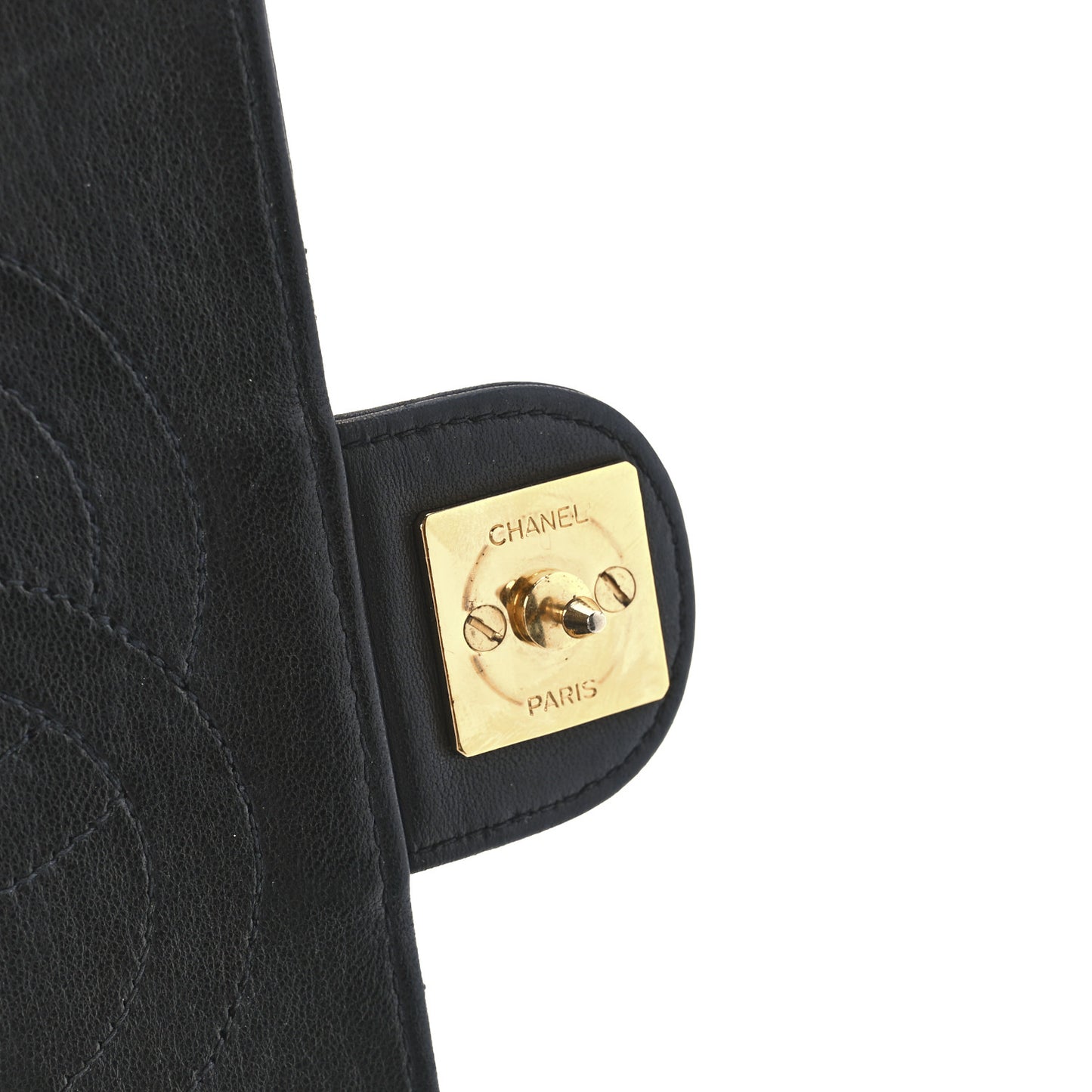 Lambskin Quilted Small Single Flap Black