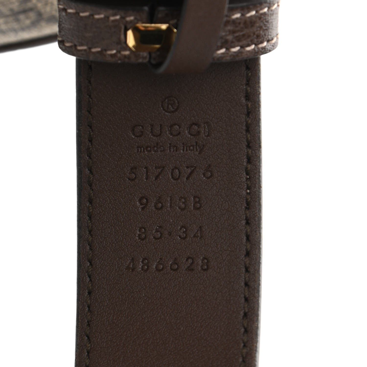 Gucci GG Supreme Monogram Web Small Ophidia Belt Bag 85 34 Dark Brown 8 of 11
