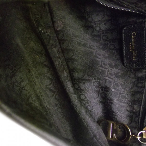 Christian Dior Leather Saddle Bag Black 7 of 11