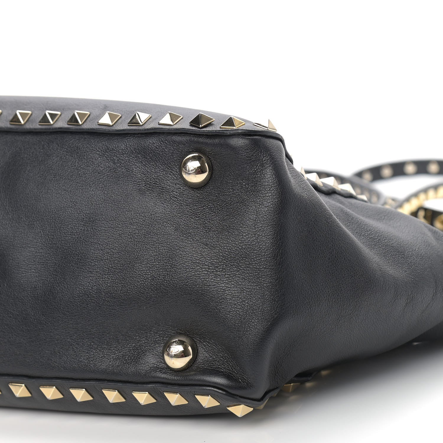 Valentino Garavani Vitello Small Rockstud Tote Black 5 of 11