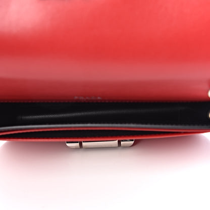 Prada Spazzolato Sybille Monochrome Crossbody Bag Rosso 7 of 10