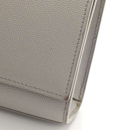 Saint Laurent Grain De Poudre Small Monogram Kate Satchel Blanc Vintage 12 of 12
