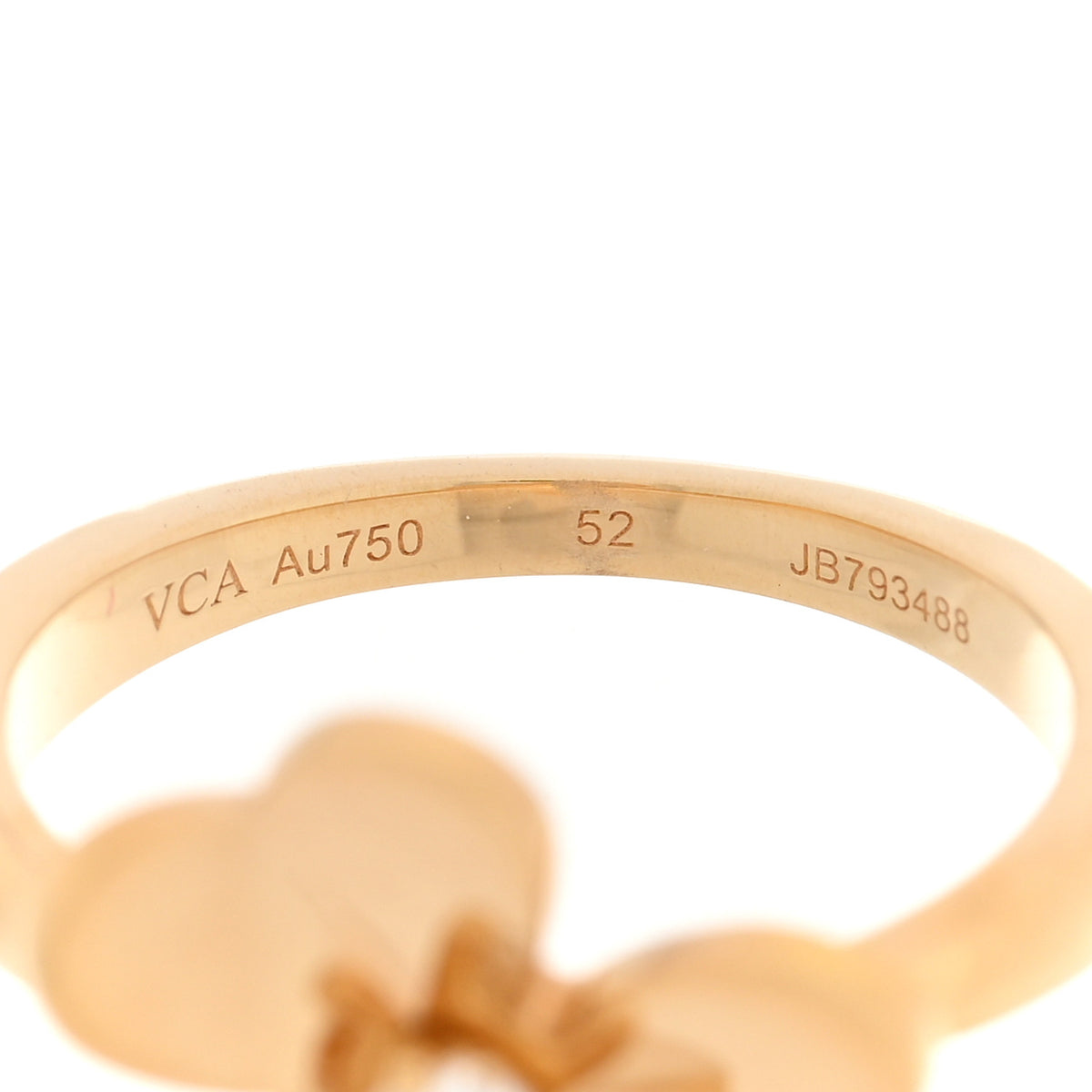 Van Cleef & Arpels 18K Yellow Gold Diamond Small Frivole Ring 52 6 4 of 5
