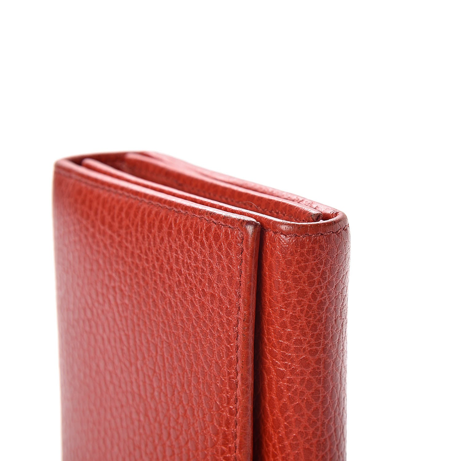 Gucci Pebbled Calfskin Continental Wallet Red 13 of 16