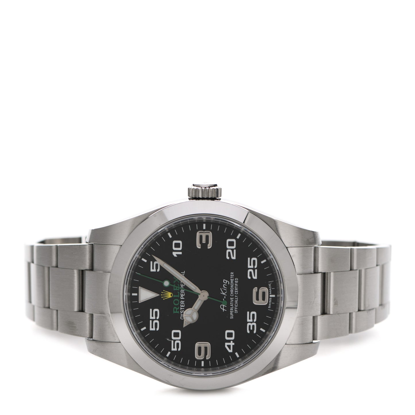 Stainless Steel 40mm Air-King Oyster Perpetual Watch Black 116900