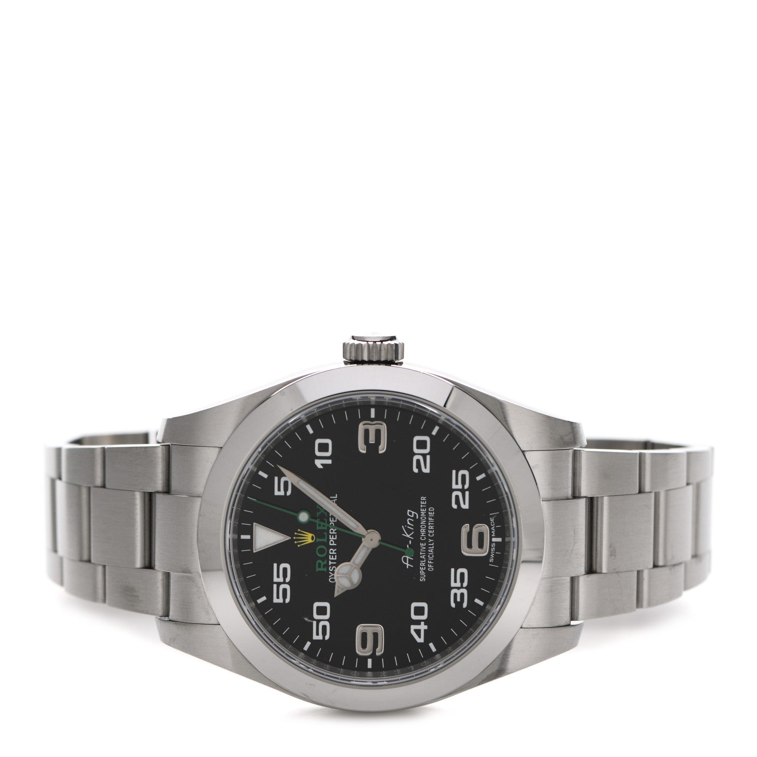 Rolex Stainless Steel 40mm Air-King Oyster Perpetual Watch Black 116900 2 of 5