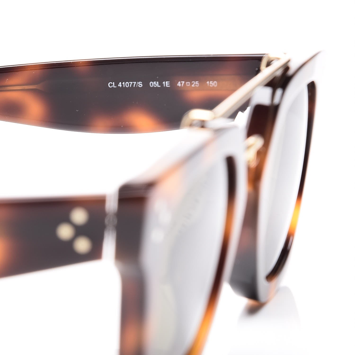Celine Acetate Bridge Sunglasses CL41077/S Dark Havana 5 of 7