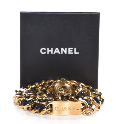 Chanel Lambskin Chain CC Medallion Belt Black Gold 6 of 6