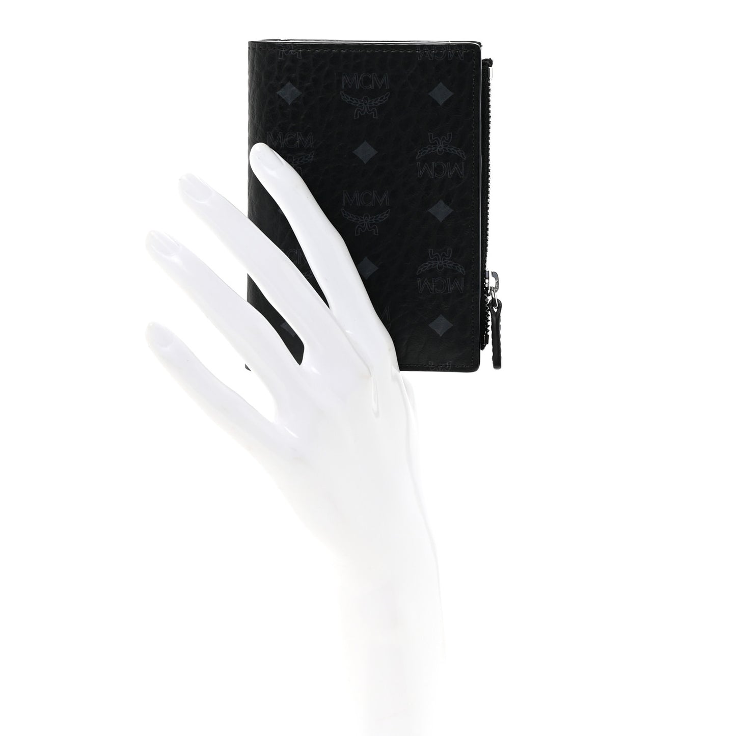 Visetos Mini Bifold Zip Card Wallet Black