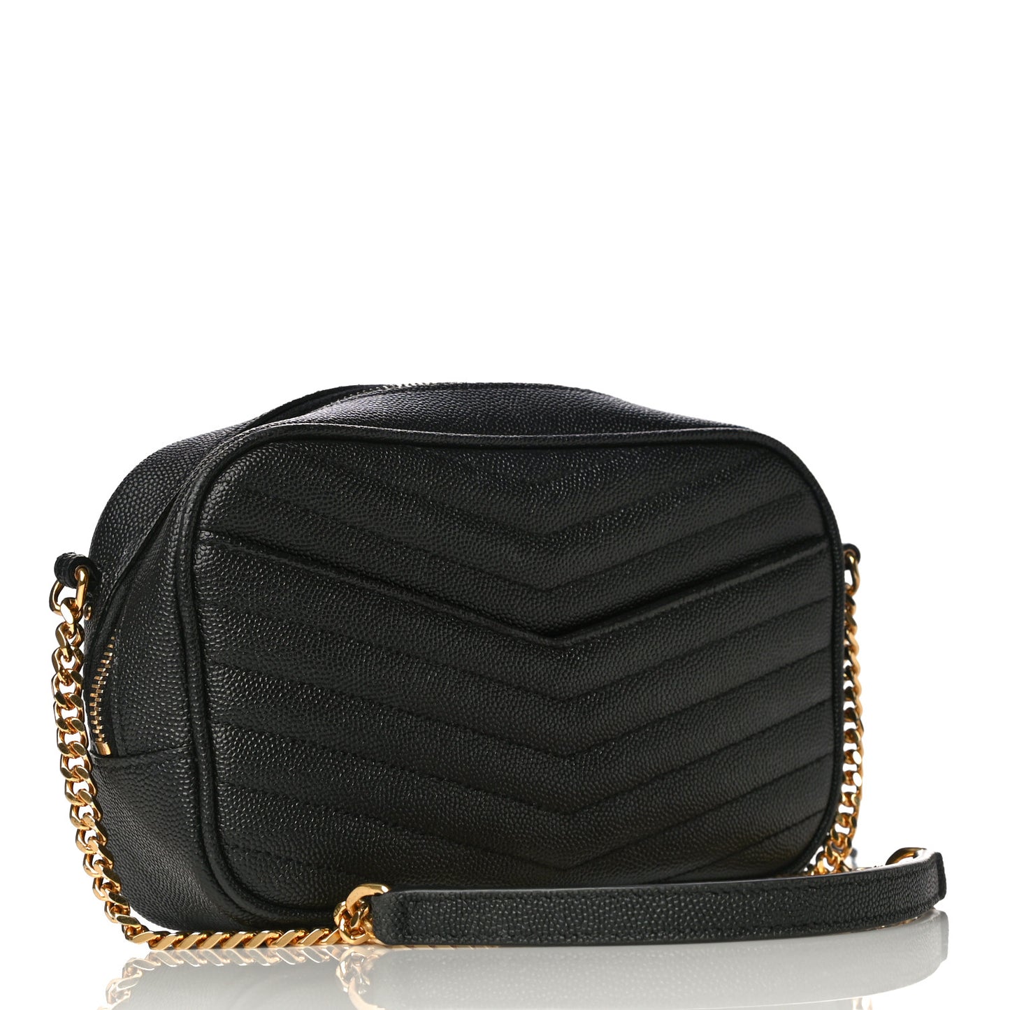 Grain De Poudre Matelasse Monogram Mini Lou Camera Bag Black