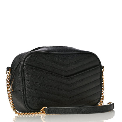 Saint Laurent Grain De Poudre Matelasse Monogram Mini Lou Camera Bag Black 3 of 11