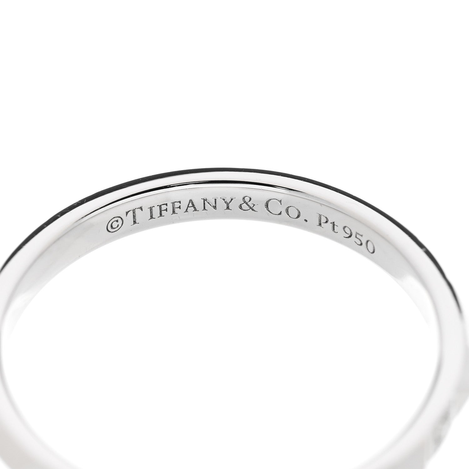 Tiffany Platinum Diamond 2.5mm True Band Ring 61 9.75 4 of 4