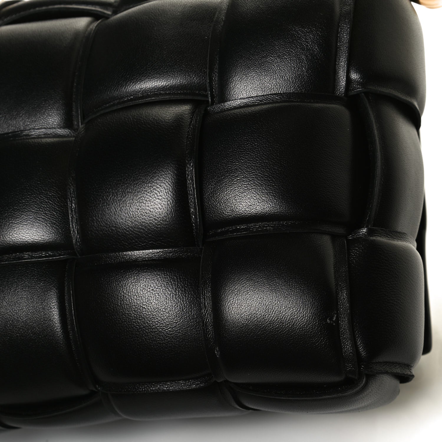 Bottega Veneta Lambskin Maxi Intreccio Padded Chain Cassette Crossbody Bag Black 27 of 33
