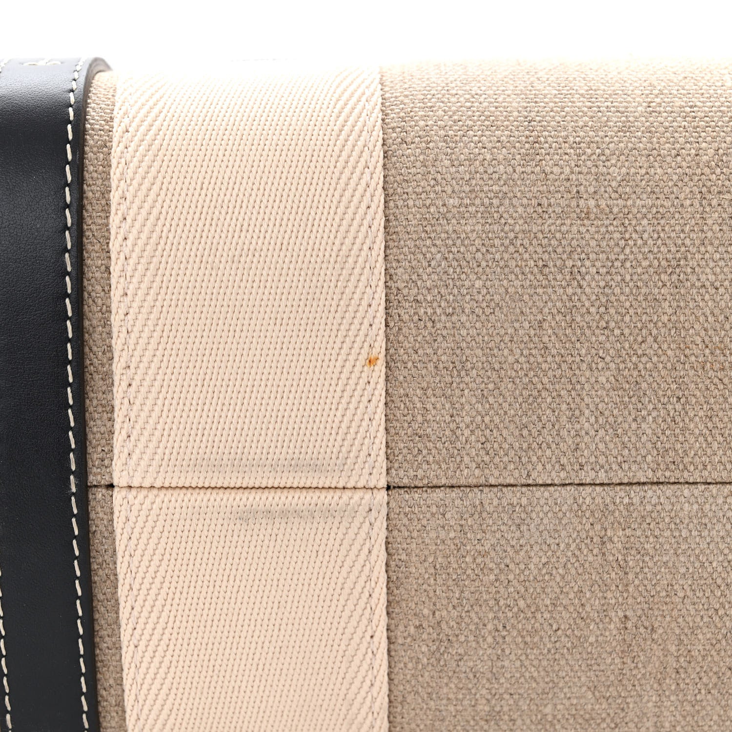 Chloe Linen Calfskin Large Woody Ribbon Tote White Blue 11 of 11