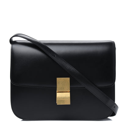 Celine Box Calfskin Medium Classic Box Flap Bag Black 1 of 15