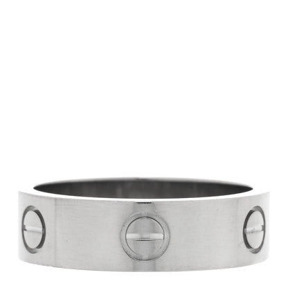 Cartier 18K White Gold 6mm LOVE Ring 58 8.25 3 of 4