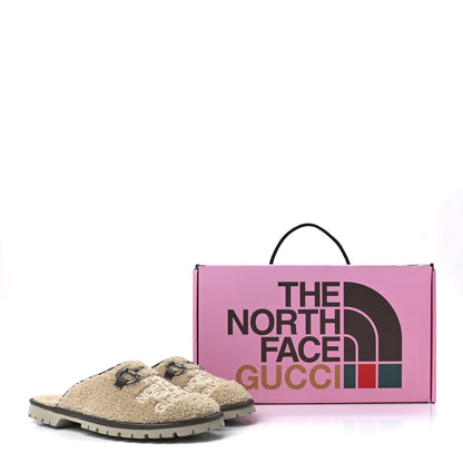 Gucci X THE NORTH FACE Merino Wool Mens Horsebit Lug Sole Slippers 6.5 Butterscotch New Acero 9 of 9