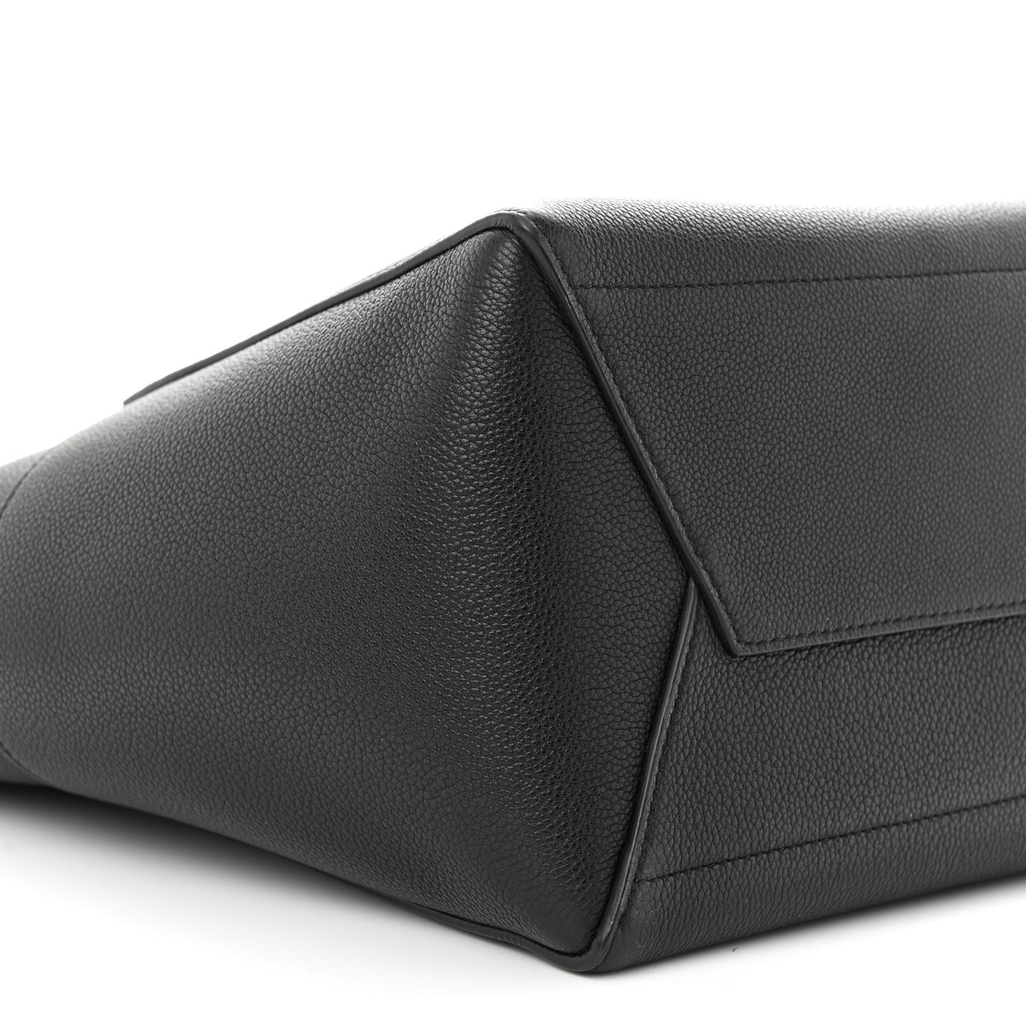 Soft Grained Calfskin Sangle Bucket Bag Black