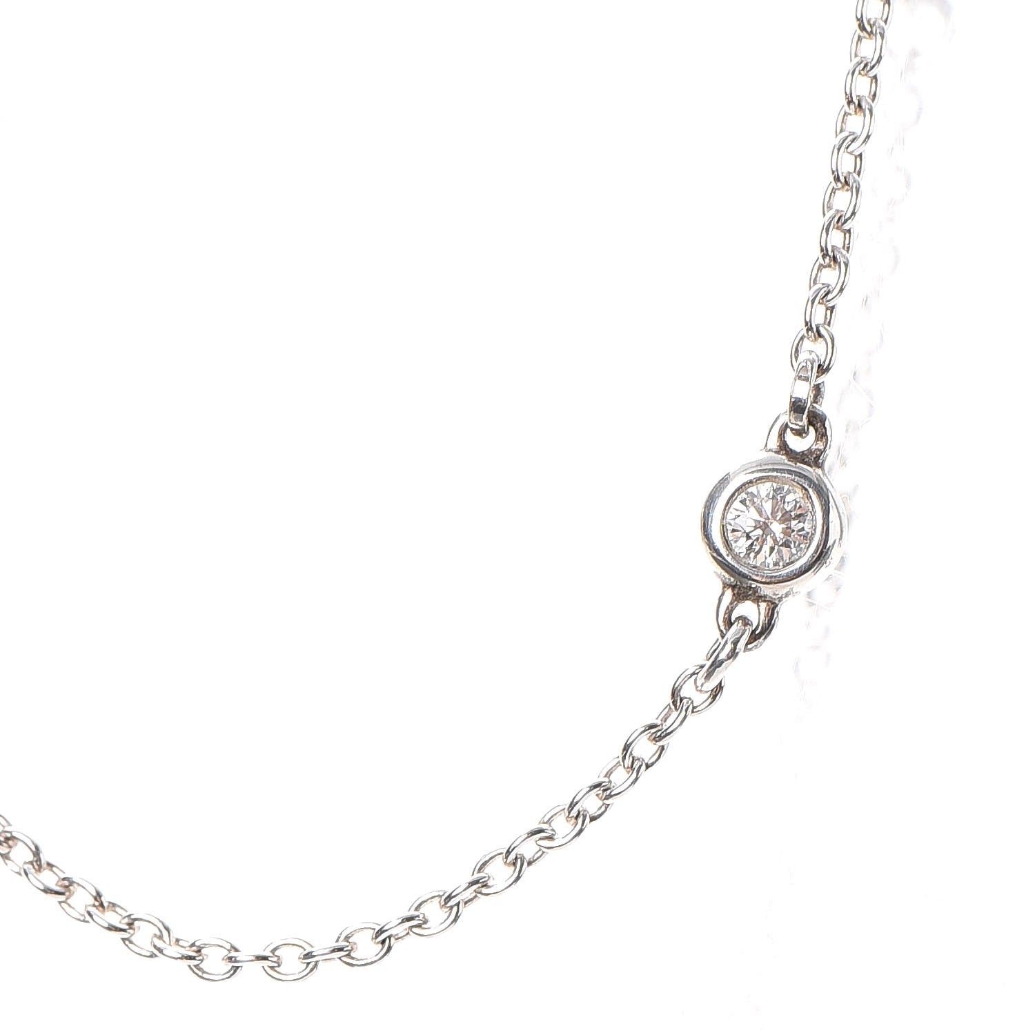 Tiffany Sterling Silver Diamond .09ct Elsa Peretti Diamonds By The Yard Bracelet 9 of 10