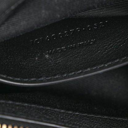 Saint Laurent Sheepskin Matelasse Chevron Monogram Medium College Bag Black 9 of 11