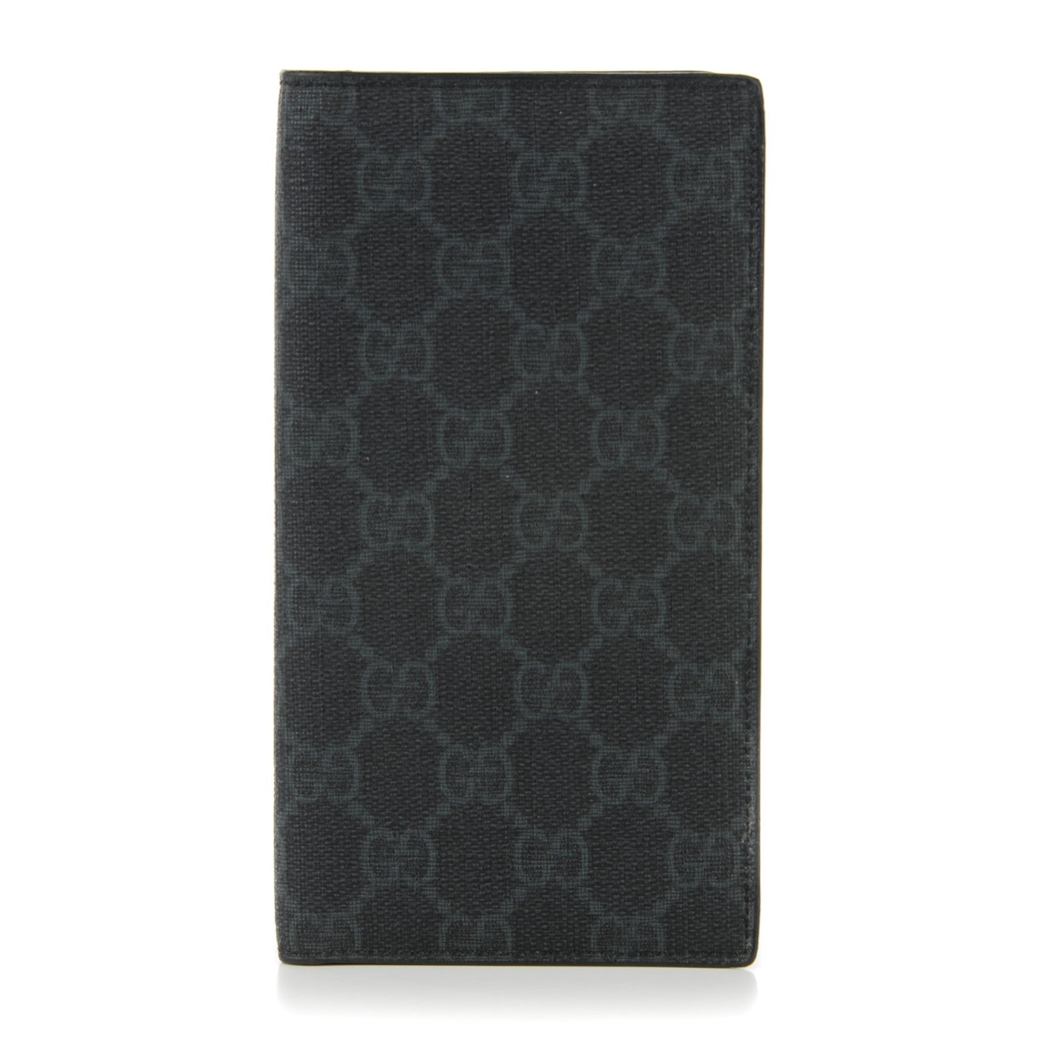 Gucci Monogram Coated Canvas Checkbook Cover Black 1 of 7