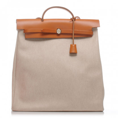 Hermes Toile HERBAG Natural 1 of 10