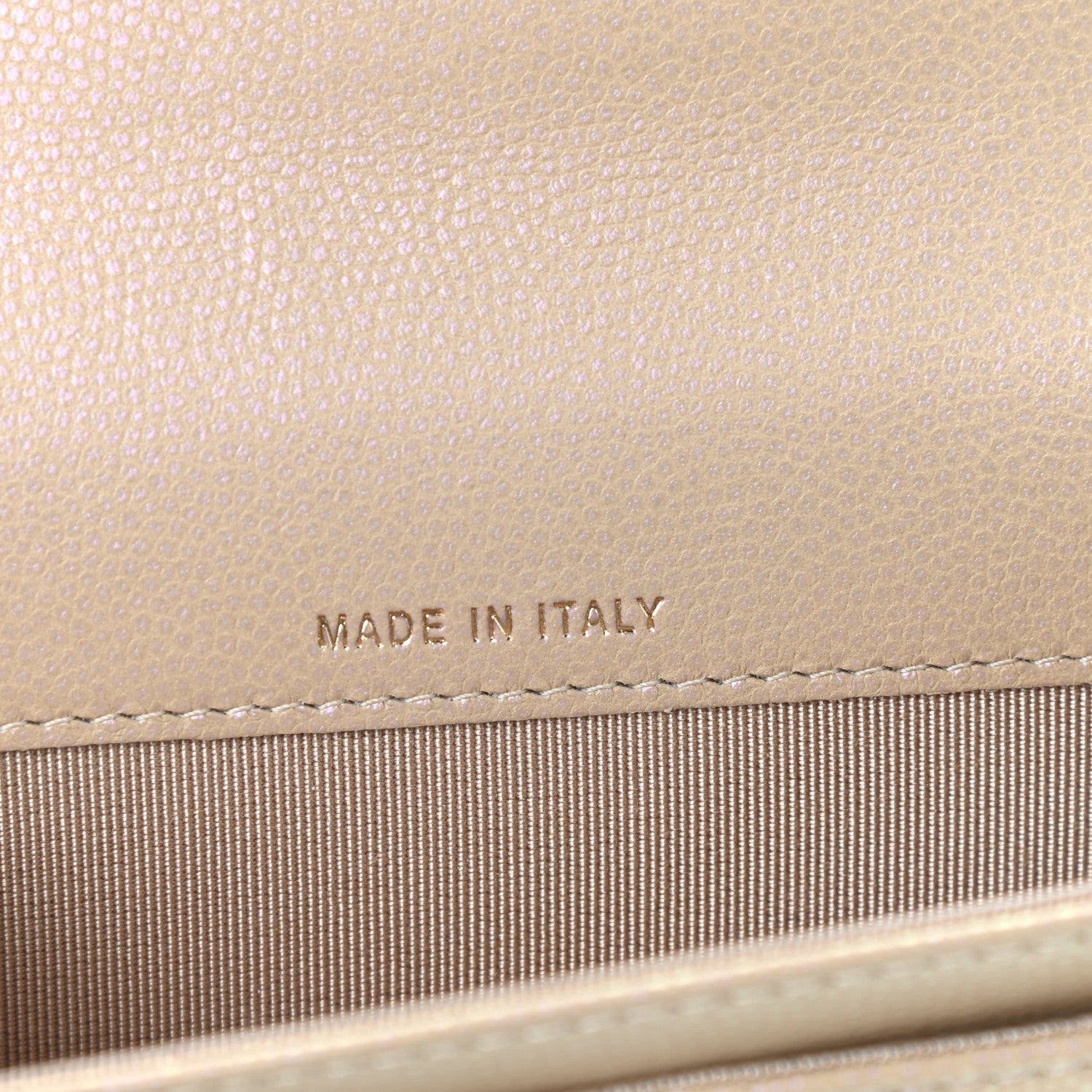 Chanel Iridescent Caviar Quilted Flap Card Holder Wallet Beige 7 of 8