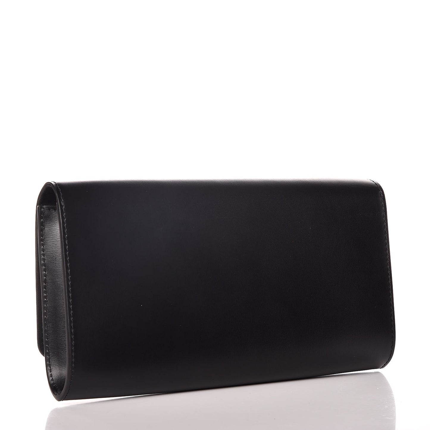 Calfskin Swarovski Louise EW Clutch Black