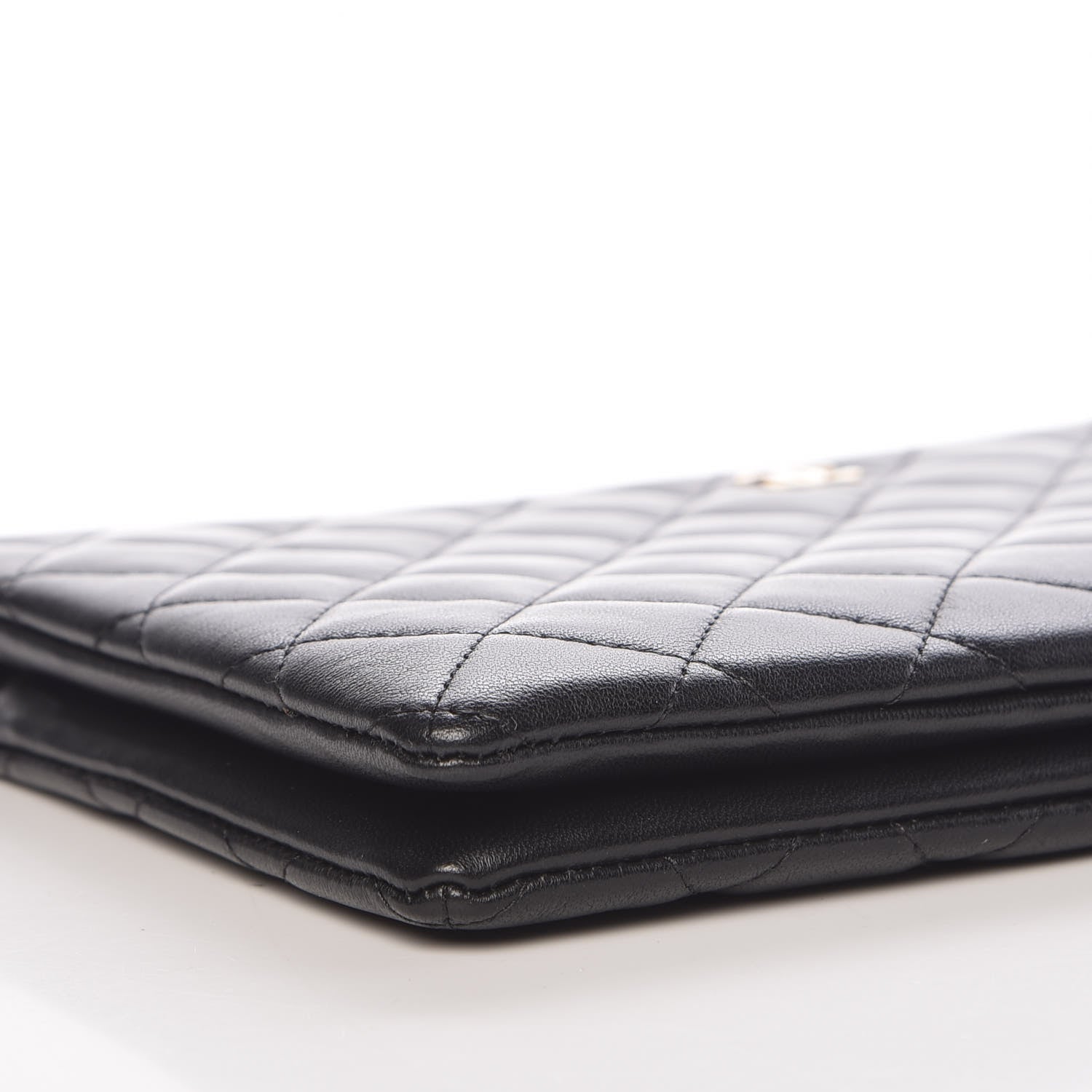 Chanel Lambskin Quilted Small Zipped Pouch Black 10 of 12