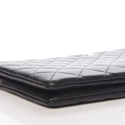 Chanel Lambskin Quilted Small Zipped Pouch Black 10 of 12