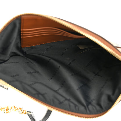 Burberry Haymarket Check Peyton Crossbody Clutch Bag Toffee 5 of 10